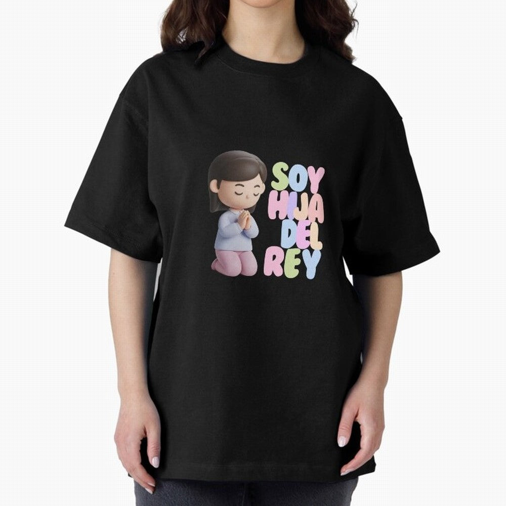 Soy Hija del Rey | Dise?o Cristiano Dulce en Colores Pastel Oversized T-Shirt Experience the Global Stage of FIFA World Cup 2026 for Fans of Messi and Cristiano Ronaldo and France, Bringing Supporter Pride, Iconic Celebrations, Legendary Names and