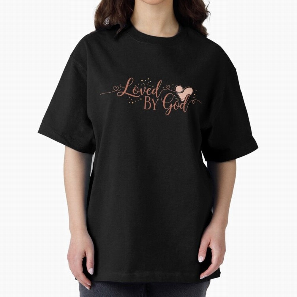 Loved by God Oversized T-Shirt Celebrate Global Passion for FIFA World Cup 2026 Connected to Neymar, Argentina, France and Brazil Energy, Game Day Rituals, Football Legends, Country Pride and the Road to the Final; Ideal for Fans Who Follow Messi,