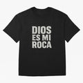 DIOS ES MI ROCA - White Stone Typography - Christian Oversized T-Shirt Enjoy FIFA World Cup 2026 Group Stage for Fans of Haaland and Mbappe and Germany, Bringing Worldwide Fan Energy, Dramatic Goals, Stadium Lights and Championship Celebrations;