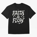 FAITH & FLOW - Liquid Chrome Typography - Urban Christian Oversized T-Shirt Bring Supporter Culture to FIFA World Cup 2026 USA Canada Mexico for Fans of Messi, Neymar and Mbappe and England, France and Netherlands, Bringing Football History, Final