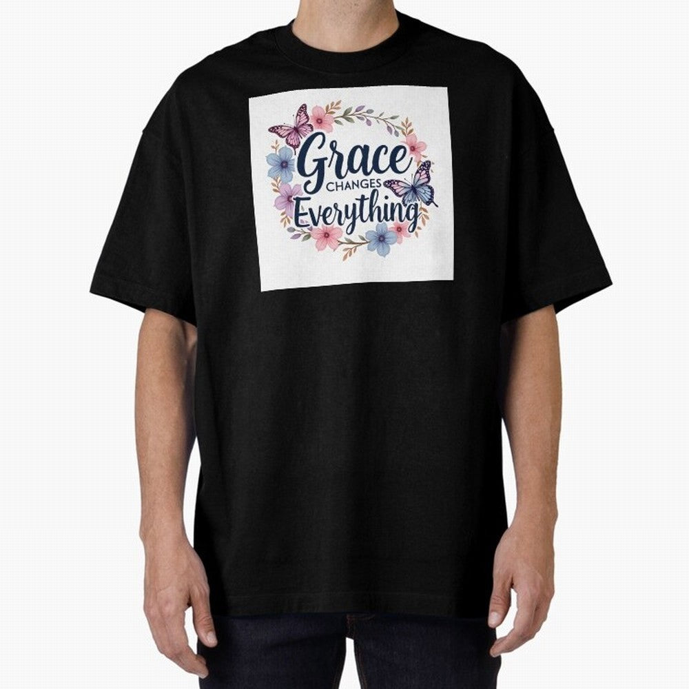 Grace Of God Changes Everything Oversized T-Shirt Stand Out with Spirit from FIFA World Cup 2026 USA Canada Mexico Spirit, Celebrating Netherlands, Mbappe and Neymar, Sports Nostalgia, International Competition, Famous Players and Unforgettable