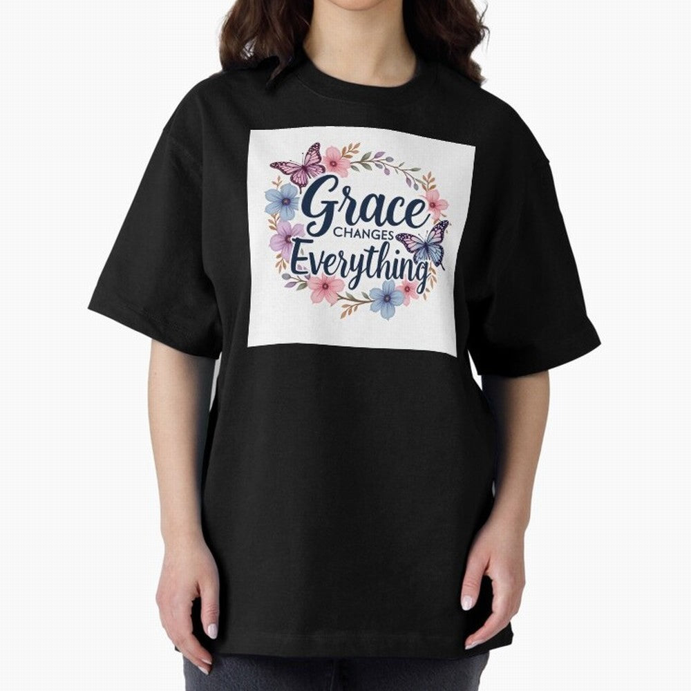 Grace Of God Changes Everything Oversized T-Shirt Stand Out with Spirit from FIFA World Cup 2026 USA Canada Mexico Spirit, Celebrating Netherlands, Mbappe and Neymar, Sports Nostalgia, International Competition, Famous Players and Unforgettable