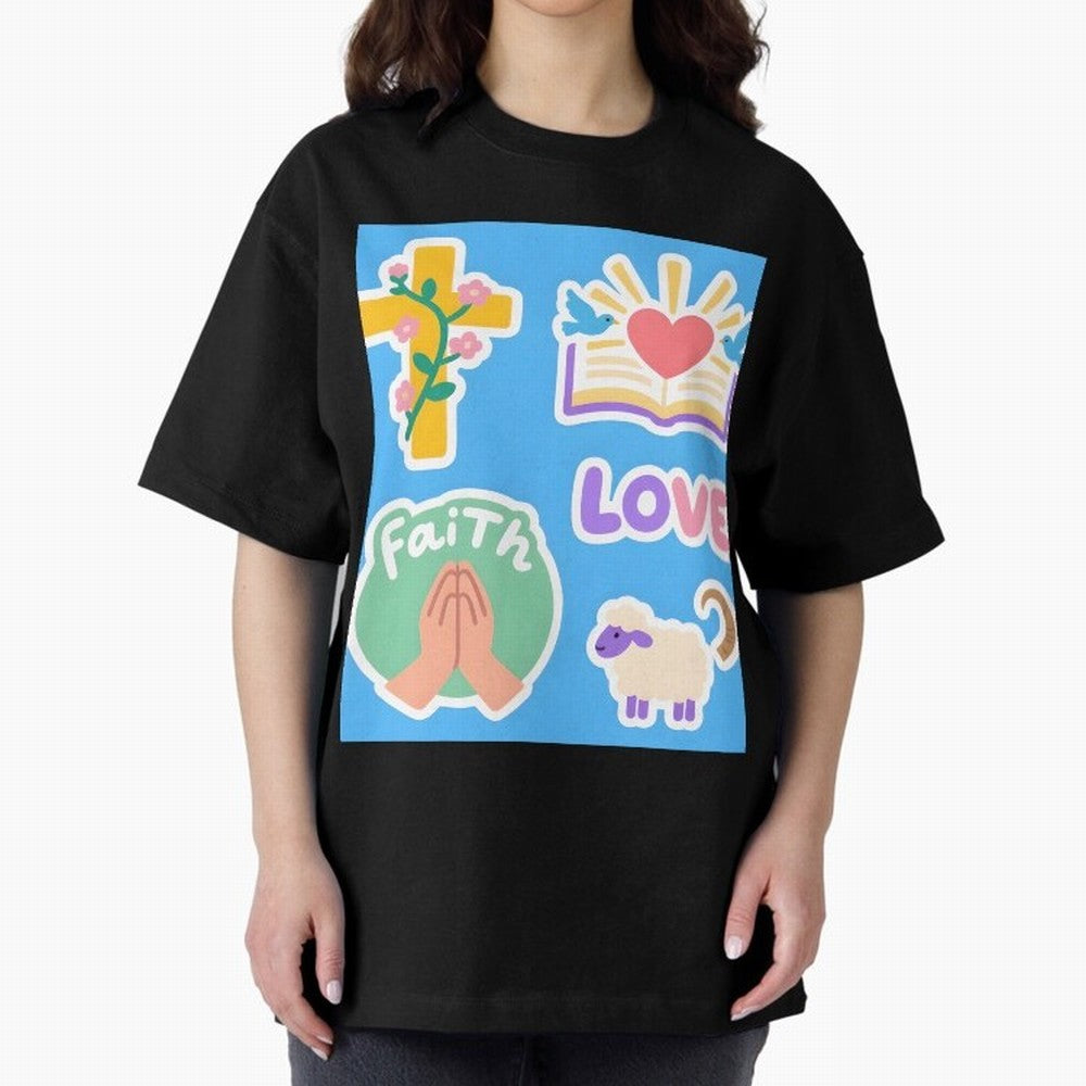 Love Faith T shirt Oversized T-Shirt Show Up for the Glory of FIFA World Cup 2026 USA Canada Mexico Spirit, Connected to Germany, Messi, CR7 and Mbappe, Sports Nostalgia, International Competition, Famous Players and Unforgettable Victories; Built