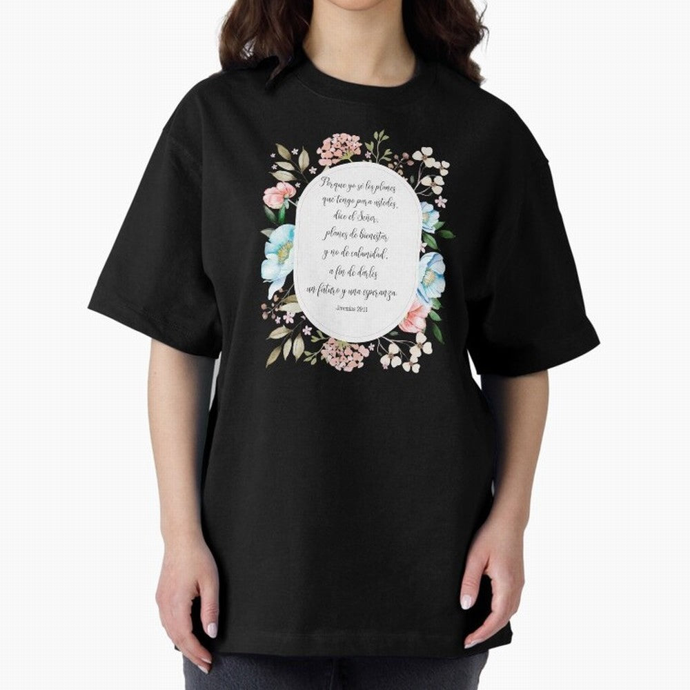 Jerem¨ªas 29:11 ¨C Planes de esperanza | Vers¨ªculo cristiano inspirador en espa?ol Oversized T-Shirt Carry the Dream of FIFA World Cup 2026 Spirit, Highlighting Germany, Haaland, Worldwide Fan Energy, Dramatic Goals, Stadium Lights and