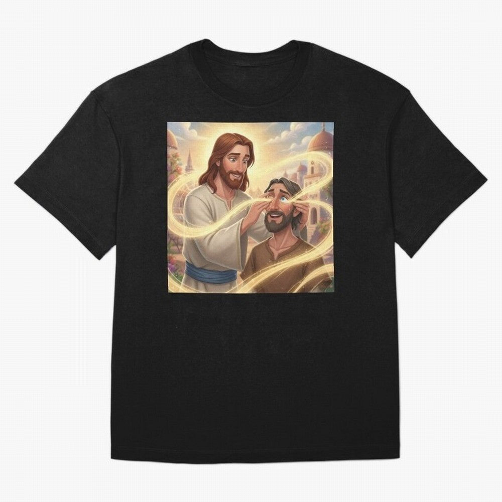 Jesus cure the blind Oversized T-Shirt Experience FIFA World Cup 2026 USA Canada Mexico Highlighting Mbappe, Brazil, Portugal and Argentina Energy, Global Supporter Spirit, Legendary Goals, National Colors and Tournament Celebration; Made for Die