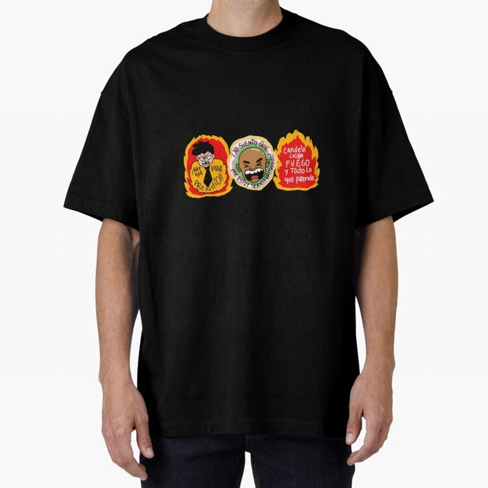 Hay Que Vivir Prendo Yo Siento Que Me Estoy Transformando Candela Chipa Fuego Y Todo Lo Que Prenda Oversized T-Shirt Bring World Football Passion into FIFA World Cup 2026 USA Canada Mexico Spirit, Featuring Spain, Cristiano Ronaldo, Football