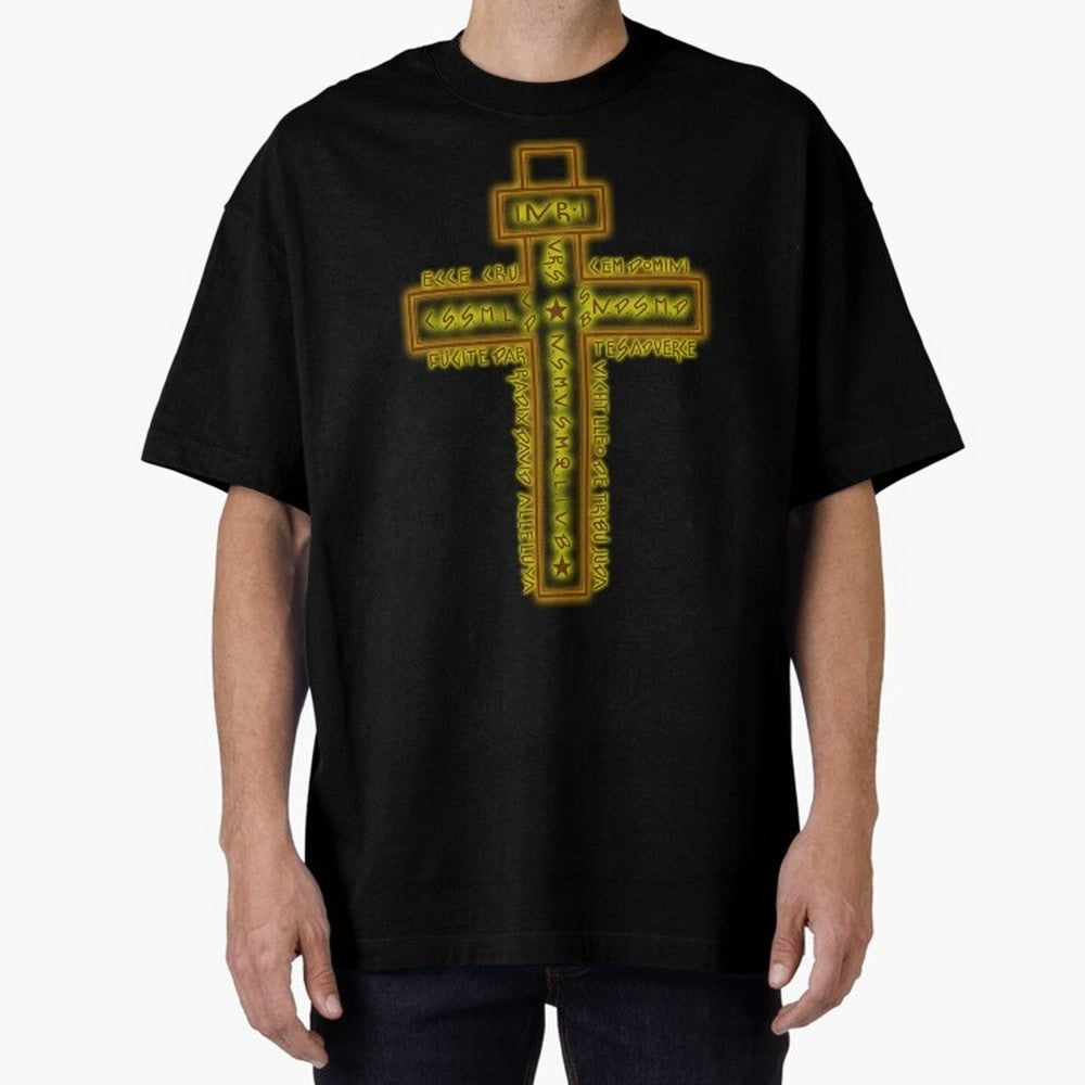 Cruz del Santo Padre Benito Color Oversized T-Shirt Celebrate the Road through the FIFA World Cup 2026 Journey through Cristiano Ronaldo, Haaland and CR7 Highlights, France and Portugal Pride, Retro Football Energy, Iconic Rivalries, Trophy Chase
