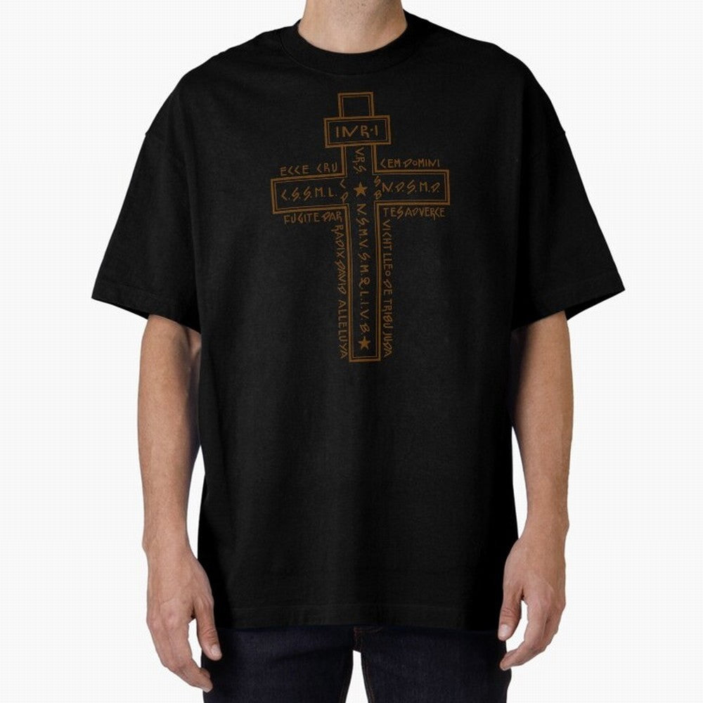 Cruz del Santo Padre Benito 2 Oversized T-Shirt Feel International Energy from FIFA World Cup 2026 USA Canada Mexico Spirit, Celebrating Portugal, Neymar, Haaland and Cristiano Ronaldo, Supporter Pride, Iconic Celebrations, Legendary Names and