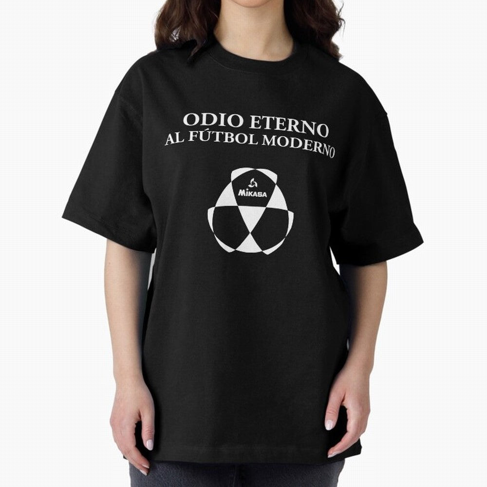 Odio Eterno al F¨²tbol Moderno [White Design] Oversized T-Shirt Show Fan Pride Across Match Day Hype around FIFA World Cup 2026 Group Stage, Neymar, Haaland and Cristiano Ronaldo, Brazil, Portugal and Argentina, Champion Mindset, Group Stage Buzz,