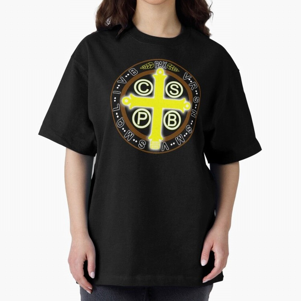 Medalla de San Benito Color Back Oversized T-Shirt Show Fan Pride Across FIFA World Cup 2026 Centered on CR7 and Messi, Portugal, Spain and Germany Energy, Game Day Rituals, Football Legends, Country Pride and the Road to the Final; Perfect for
