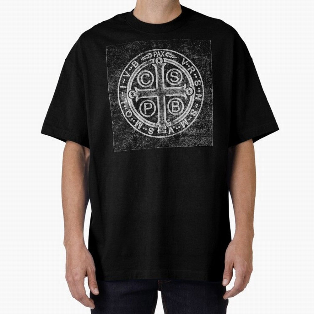Medalla de San Benito Back Relieve Oversized T-Shirt Follow the Road to Global Football Passion for FIFA World Cup 2026, Filled with Neymar, Brazil, Match Day Excitement, Supporter Culture, Golden Goals and Global Football Passion; Ideal for Fans