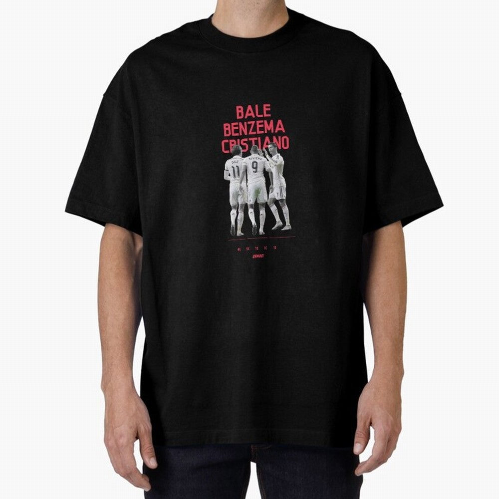 Real Madrid | Bale Benzema Cristiano Oversized T-Shirt Experience the Global Stage of FIFA World Cup 2026 Spirit, Inspired by Netherlands, Messi, Tournament Hype, Historic Matchups, Family Viewing Parties and Global Sports Pride; Great for