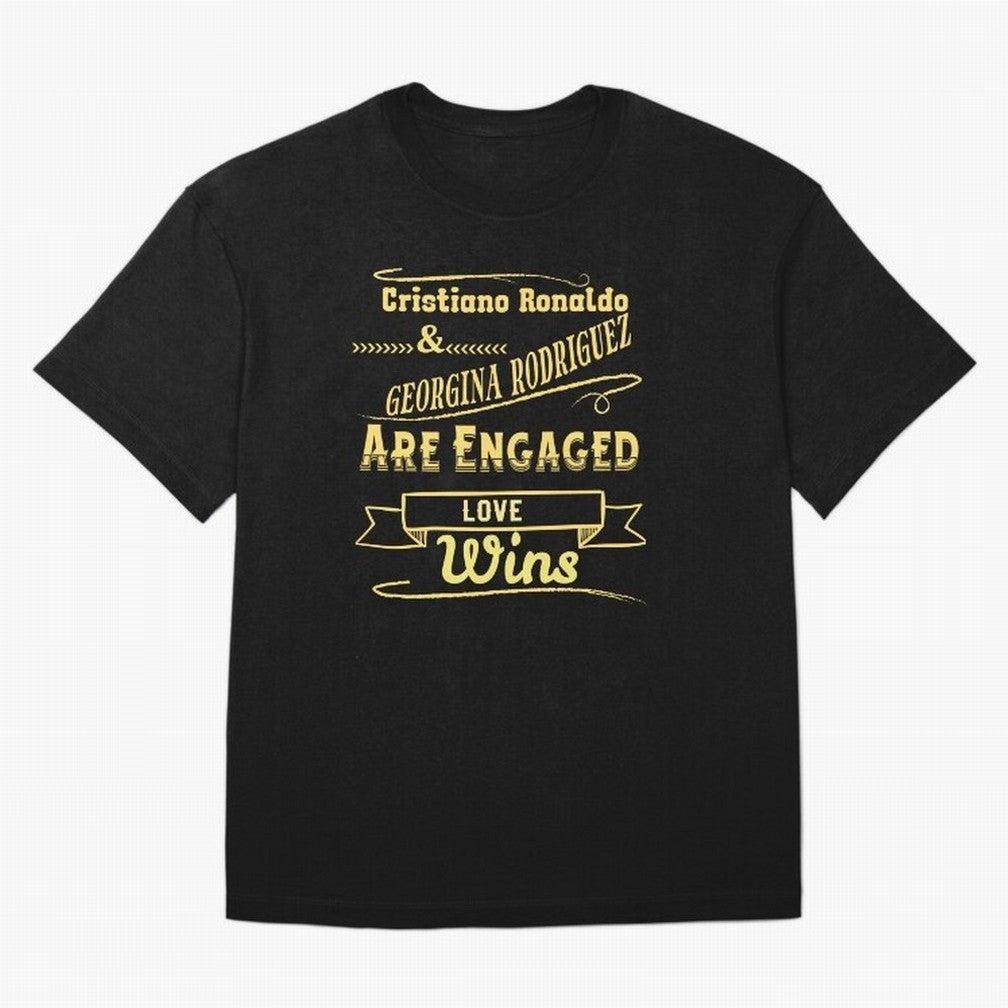 Cristiano & Georgina Engagement ¨C True Love Story Oversized T-Shirt Support FIFA World Cup 2026 Group Stage Spirit, Featuring Argentina, France and Brazil, Messi and Cristiano Ronaldo, Retro Football Energy, Iconic Rivalries, Trophy Chase Drama