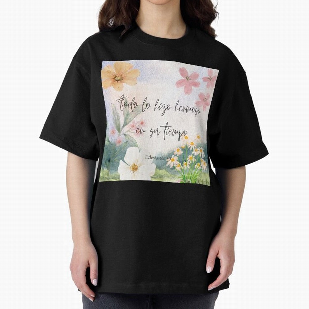 Christian Bible Verse Spanish Art Oversized T-Shirt Represent the Passion of FIFA World Cup 2026 Spirit, Capturing Portugal, Spain and Germany, Mbappe, Goal Celebration Energy, Supporter Heritage, Football Icons and Worldwide Tournament Joy; Great