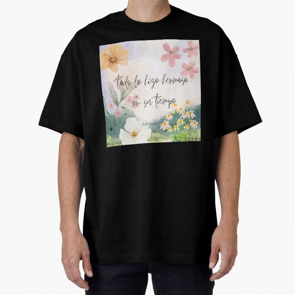 Christian Bible Verse Spanish Art Oversized T-Shirt Represent the Passion of FIFA World Cup 2026 Spirit, Capturing Portugal, Spain and Germany, Mbappe, Goal Celebration Energy, Supporter Heritage, Football Icons and Worldwide Tournament Joy; Great
