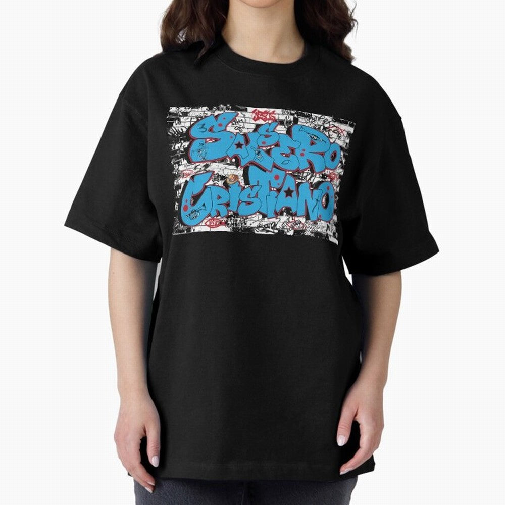 Salsero Cristiano Oversized T-Shirt Discover Global Football Passion for FIFA World Cup 2026 USA Canada Mexico, Filled with Cristiano Ronaldo, Haaland and CR7, France and Portugal, Sports Nostalgia, International Competition, Famous Players and