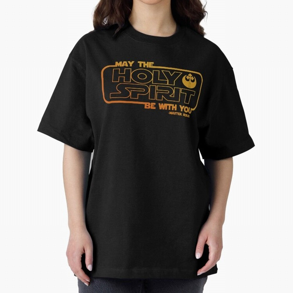 May the Holy Spirit Be with you Oversized T-Shirt Show Fan Pride Across Global Football Passion for FIFA World Cup 2026 USA Canada Mexico, Driven by Messi, Spain, Football Festival Excitement, Trophy Ambitions, Country Rivalries and Star Player