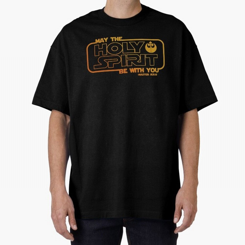 May the Holy Spirit Be with you Oversized T-Shirt Show Fan Pride Across Global Football Passion for FIFA World Cup 2026 USA Canada Mexico, Driven by Messi, Spain, Football Festival Excitement, Trophy Ambitions, Country Rivalries and Star Player