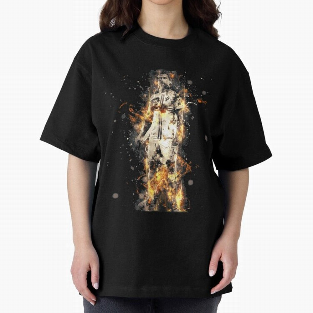 Ronaldo On Fire T Shirt Cristiano Cr7 Soccer S Jersey Men Madrid 7 Portugal Football Real White Kids Tee Mens Black Oversized T-Shirt Carry National Pride through FIFA World Cup 2026 USA Canada Mexico for Fans of Haaland and Mbappe and Portugal,