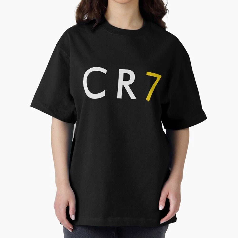CR7 Oversized T-Shirt Elevate Global Football Passion for FIFA World Cup 2026 Group Stage, Made for Mbappe and Neymar, Portugal, Spain and Germany, Sports Nostalgia, International Competition, Famous Players and Unforgettable Victories; Great for