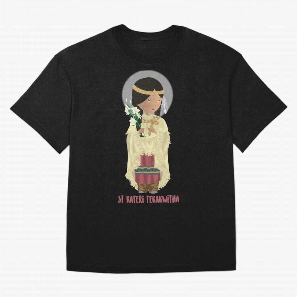 Saint Kateri Tekakwitha Oversized T-Shirt Wear the Spirit of Global Football Passion for FIFA World Cup 2026, Driven by Mbappe, Germany, Championship Spirit, Famous Goals, Roaring Crowds and International Football Unity; Created for Match Day