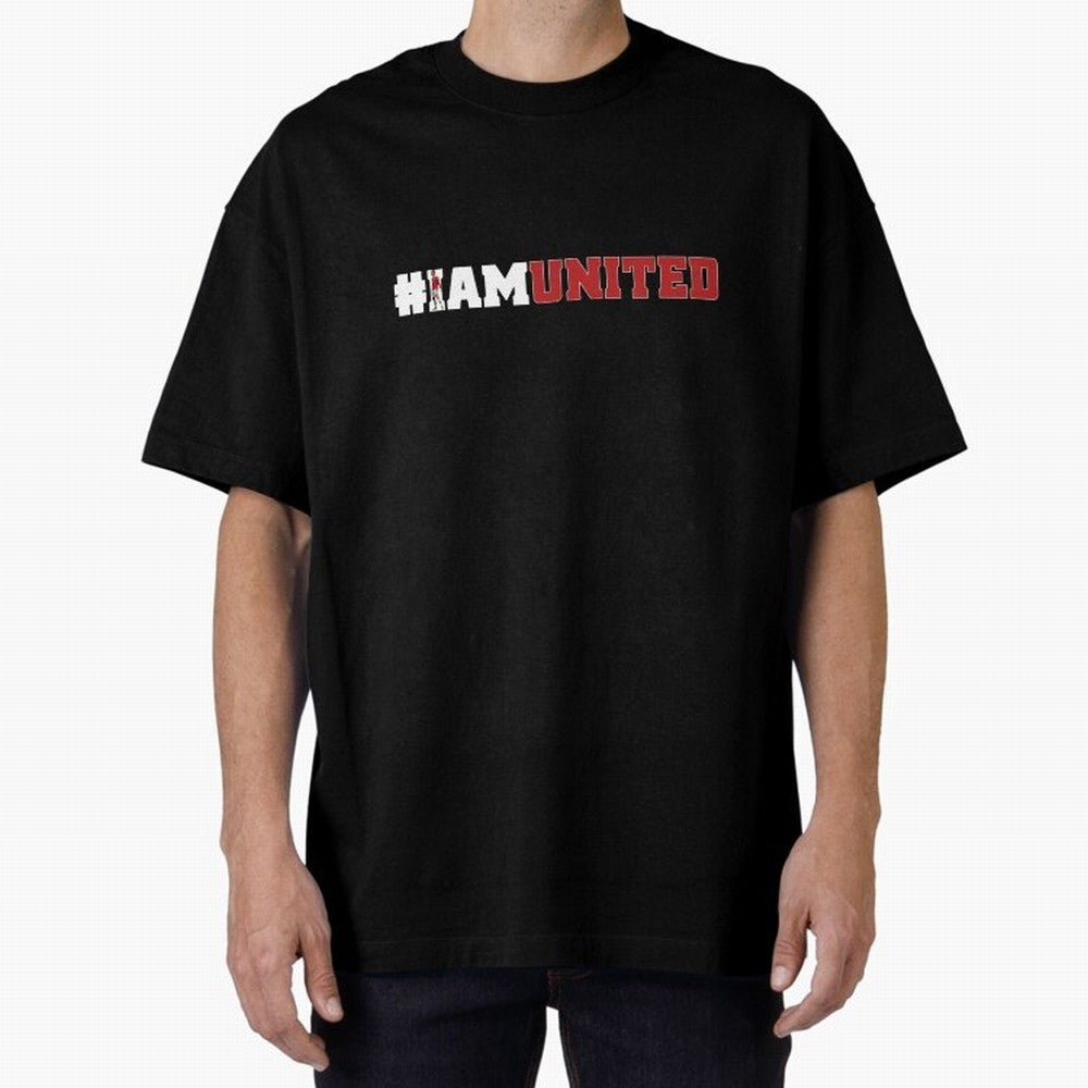 I am United Oversized T-Shirt Show Championship Spirit for Global Football Passion for FIFA World Cup 2026 Group Stage, Inspired by CR7, Spain, Supporter Pride, Iconic Celebrations, Legendary Names and Global Match Day Energy; Ideal for Fans Who