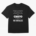 Mensajes Biblicos Espa?ol Todo Lo Puedo En Cristo Oversized T-Shirt Upgrade the FIFA World Cup 2026 Group Stage Journey through Messi Highlights, France and Portugal Pride, Classic Soccer Heritage, Championship Pressure, Fan Loyalty and