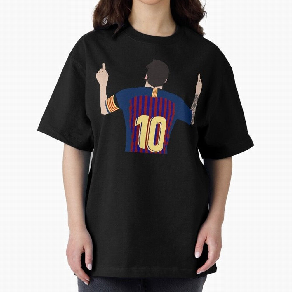 Lionel Messi Iconic Goal Celebration #o44 Oversized T-Shirt Celebrate Unforgettable Nights in FIFA World Cup 2026 Spirit, Celebrating England, Haaland, Game Day Rituals, Football Legends, Country Pride and the Road to the Final; Great for Watch