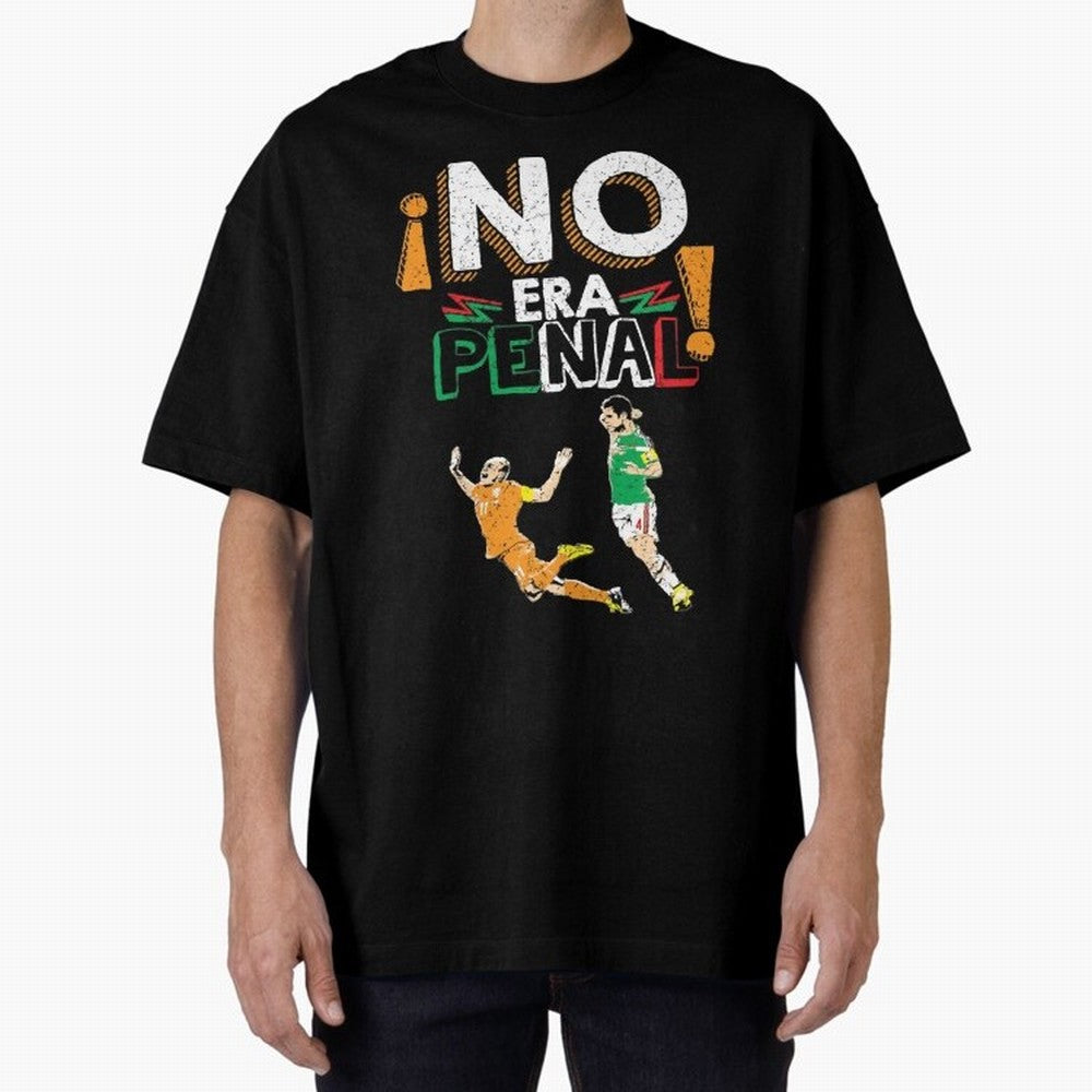 No Era Penal Oversized T-Shirt Bring Stadium Energy to FIFA World Cup 2026 USA Canada Mexico Capturing Mbappe, Spain Energy, Football Festival Excitement, Trophy Ambitions, Country Rivalries and Star Player Buzz; Ideal for Fans Who Follow Messi,