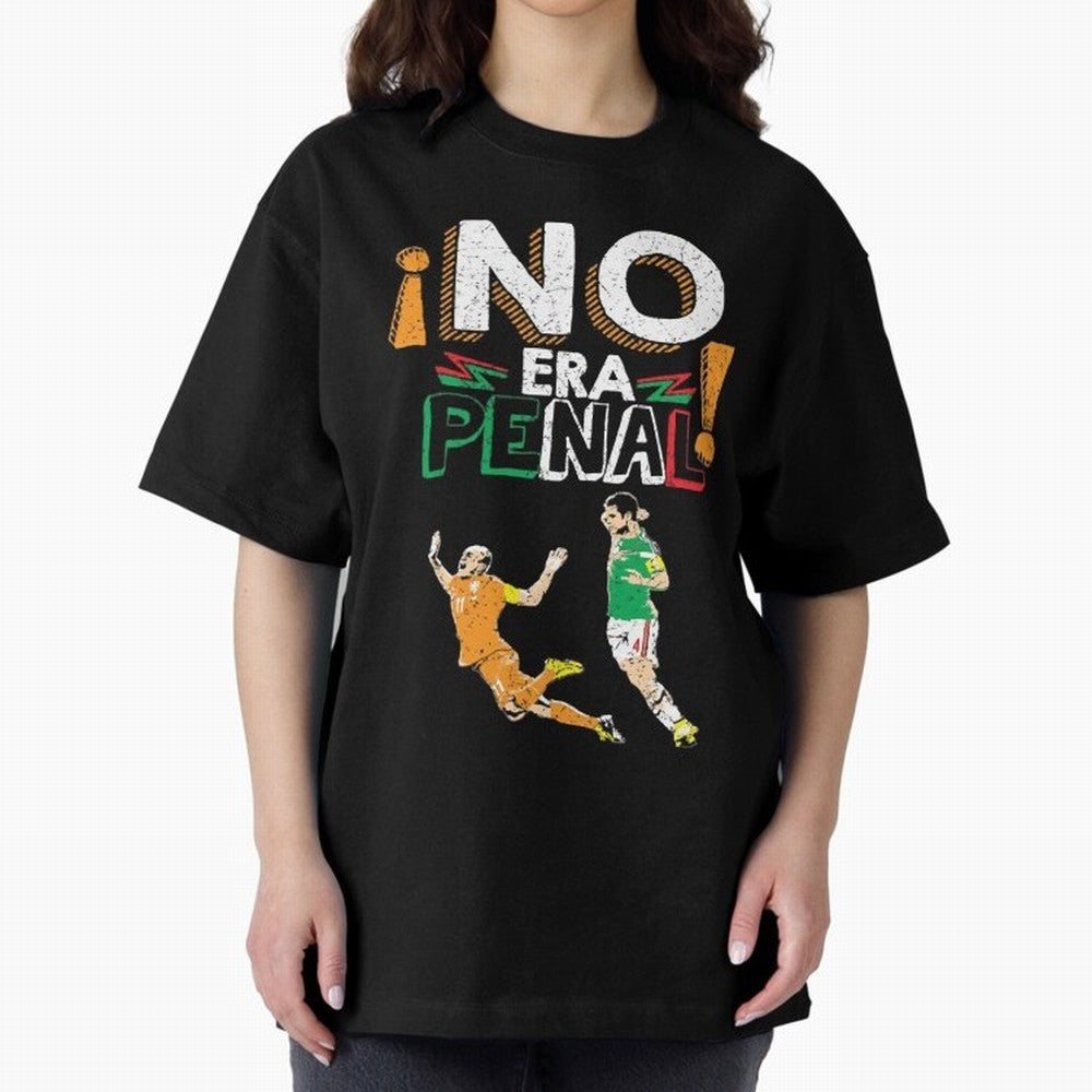 No Era Penal Oversized T-Shirt Bring Stadium Energy to FIFA World Cup 2026 USA Canada Mexico Capturing Mbappe, Spain Energy, Football Festival Excitement, Trophy Ambitions, Country Rivalries and Star Player Buzz; Ideal for Fans Who Follow Messi,