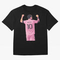 Lionel Messi Celebration Oversized T-Shirt Bring a Champion Mindset to FIFA World Cup 2026 for Fans of Cristiano Ronaldo, Haaland and CR7 and Spain and Netherlands, Bringing Sports Nostalgia, International Competition, Famous Players and