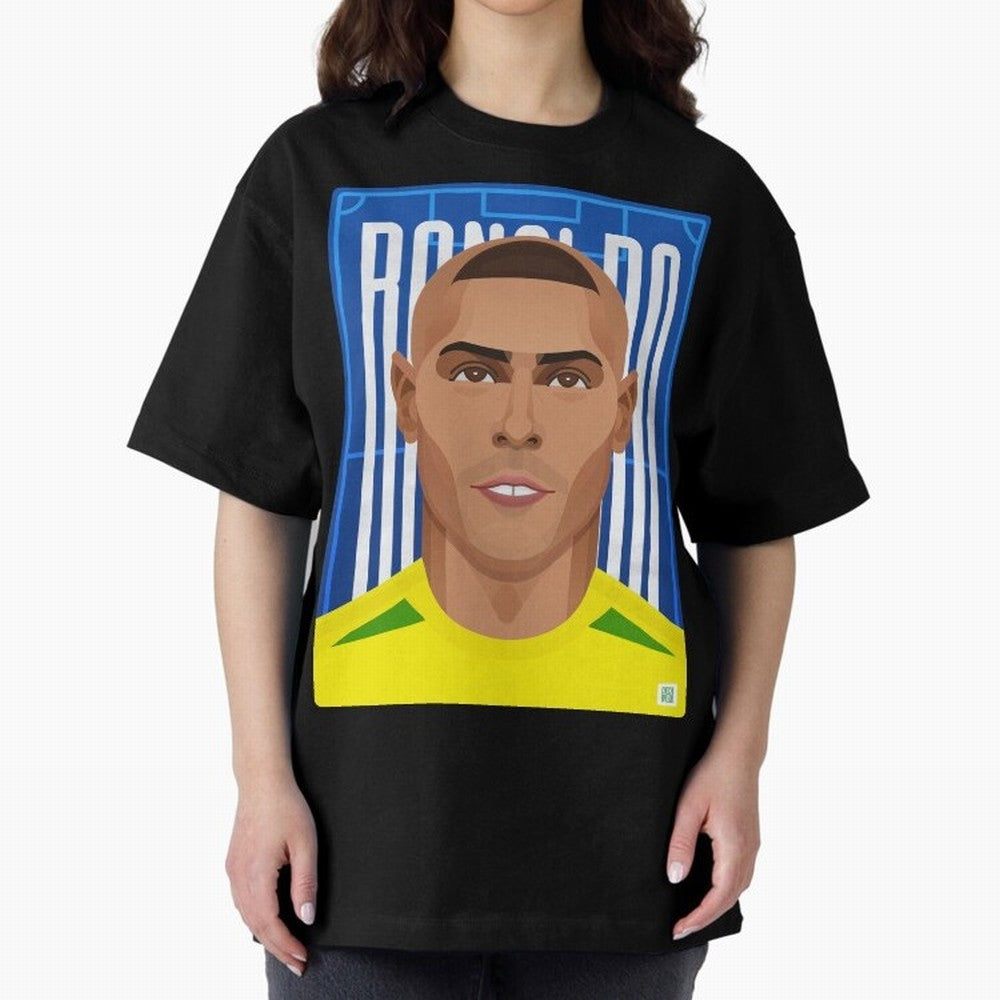 Ronaldo | The Phenomenon Oversized T-Shirt Show Support during Global Football Passion for FIFA World Cup 2026, Built around Mbappe, Argentina, France and Brazil, Supporter Pride, Iconic Celebrations, Legendary Names and Global Match Day Energy;