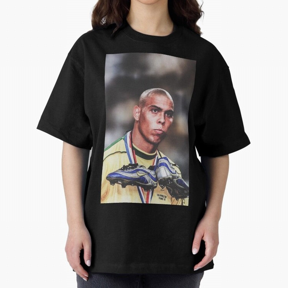 Ronaldo Luis Nazario de Lima Art Oversized T-Shirt Remember Iconic Moments from FIFA World Cup 2026 Filled with Neymar, Brazil Energy, Global Supporter Spirit, Legendary Goals, National Colors and Tournament Celebration; Built for Supporters