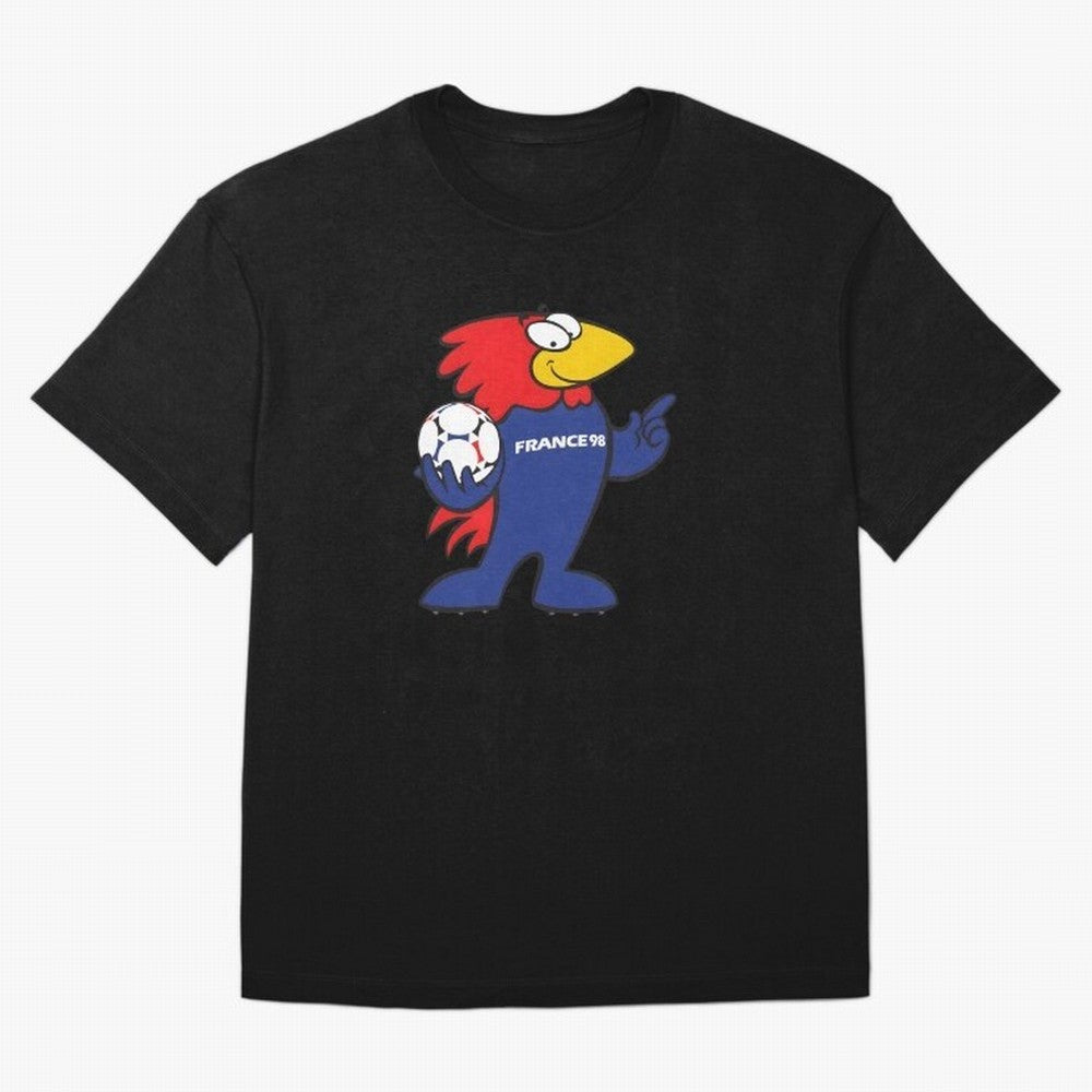 Footix - World Cup 98' Mascote Logo Oversized T-Shirt Feel the Heartbeat of Global Football Passion for FIFA World Cup 2026 USA Canada Mexico, Inspired by Haaland and Mbappe, Portugal, Tournament Hype, Historic Matchups, Family Viewing Parties and