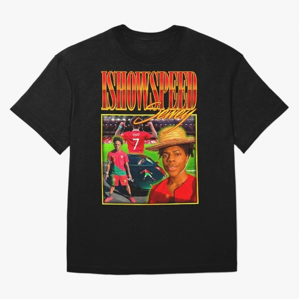 IShowSpeed Vintage Retro Y2K Design Oversized T-Shirt Honor the Football Icons of FIFA World Cup 2026 for Fans of CR7 and Messi and England and Germany, Bringing Fan Favorite Moments, National Team Passion, Big Match Drama and Soccer History; Great