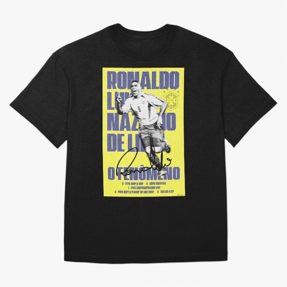 R9 Ronaldo Nazario Poster Oversized T-Shirt Share the Excitement of FIFA World Cup 2026 for Fans of Messi and England and Germany, Bringing Football Festival Excitement, Trophy Ambitions, Country Rivalries and Star Player Buzz; Ideal for Fans Who
