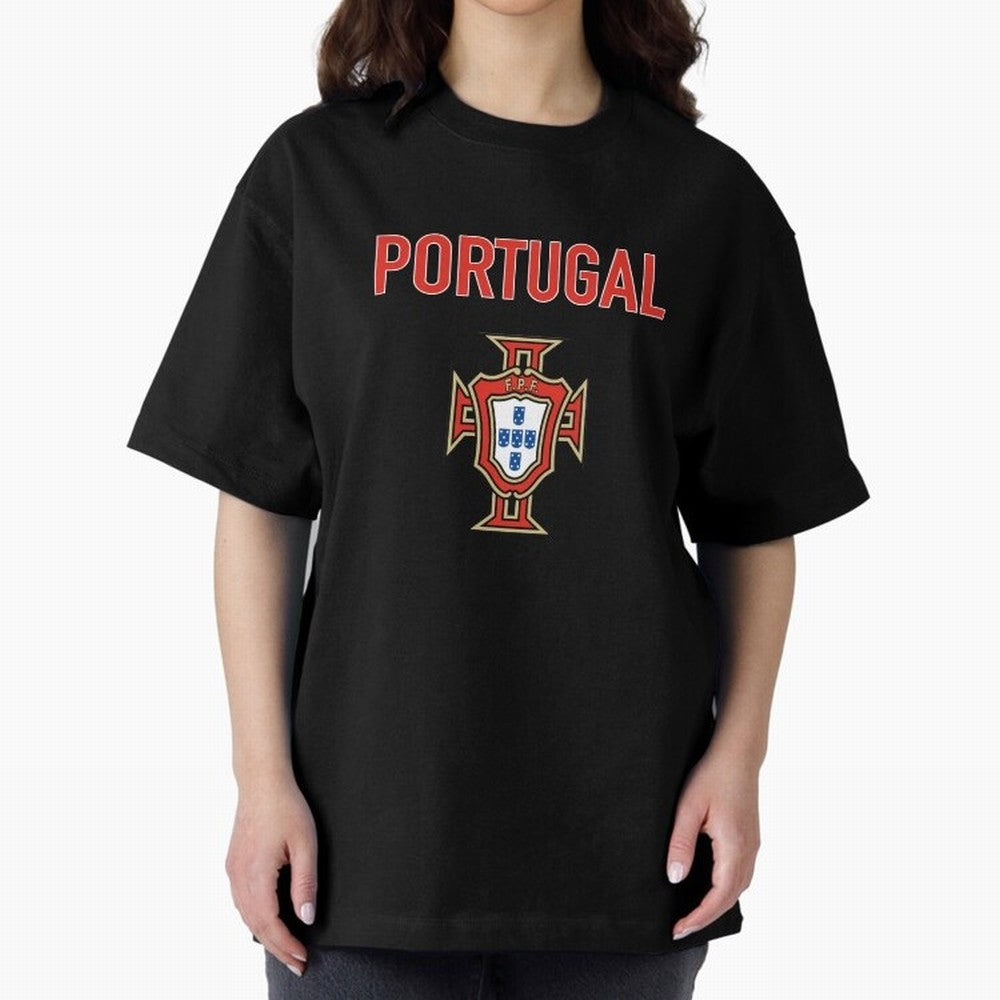 Portugal Oversized T-Shirt Celebrate the Magic of Match Day Hype around FIFA World Cup 2026, Haaland and Mbappe, Netherlands, Retro Football Energy, Iconic Rivalries, Trophy Chase Drama and Stadium Atmosphere; Ideal for Football Dads, Football