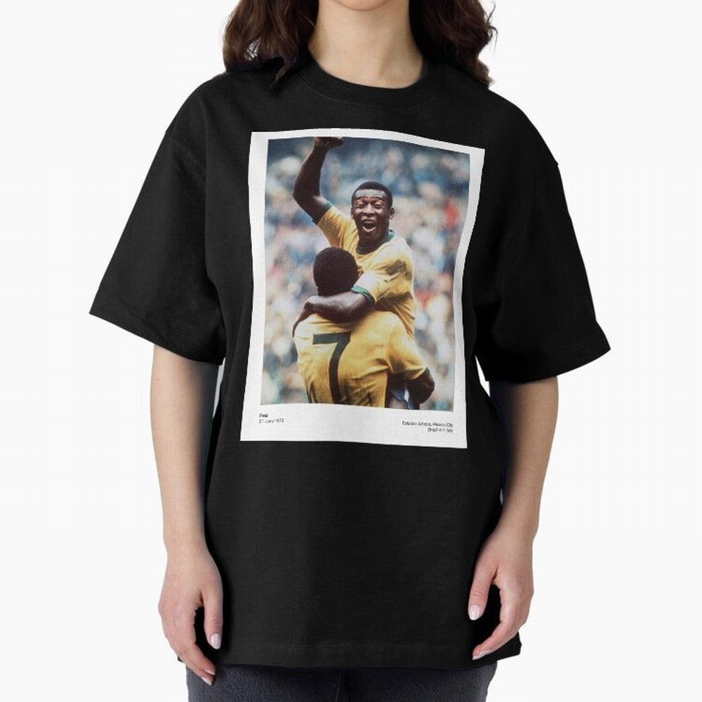 Pel¨¦'s Triumph: 1970 World Cup Legend Print Oversized T-Shirt Stand Out with Spirit from Global Football Passion for FIFA World Cup 2026, Made for Messi, Neymar and Mbappe, Argentina, Match Day Excitement, Supporter Culture, Golden Goals and