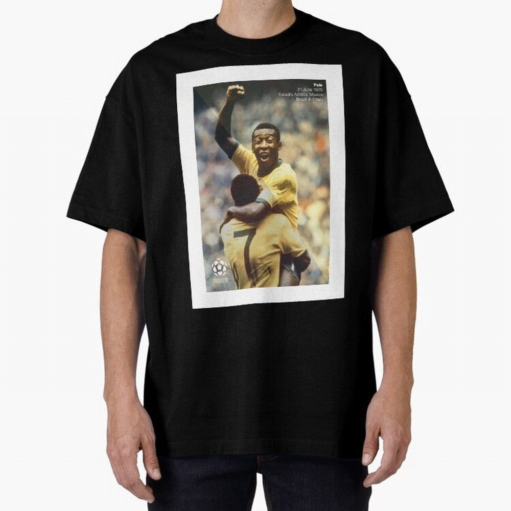 Pele Oversized T-Shirt Back Your Heroes with FIFA World Cup 2026 USA Canada Mexico for Fans of CR7 and Messi and Spain and Netherlands, Bringing Tournament Hype, Historic Matchups, Family Viewing Parties and Global Sports Pride; Ideal for Fans Who