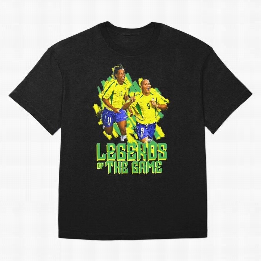Ronaldinho and ronaldo brazil football print art Oversized T-Shirt Discover Global Football Passion for FIFA World Cup 2026 Group Stage, Built around Haaland and Mbappe, England and Germany, Sports Nostalgia, International Competition, Famous