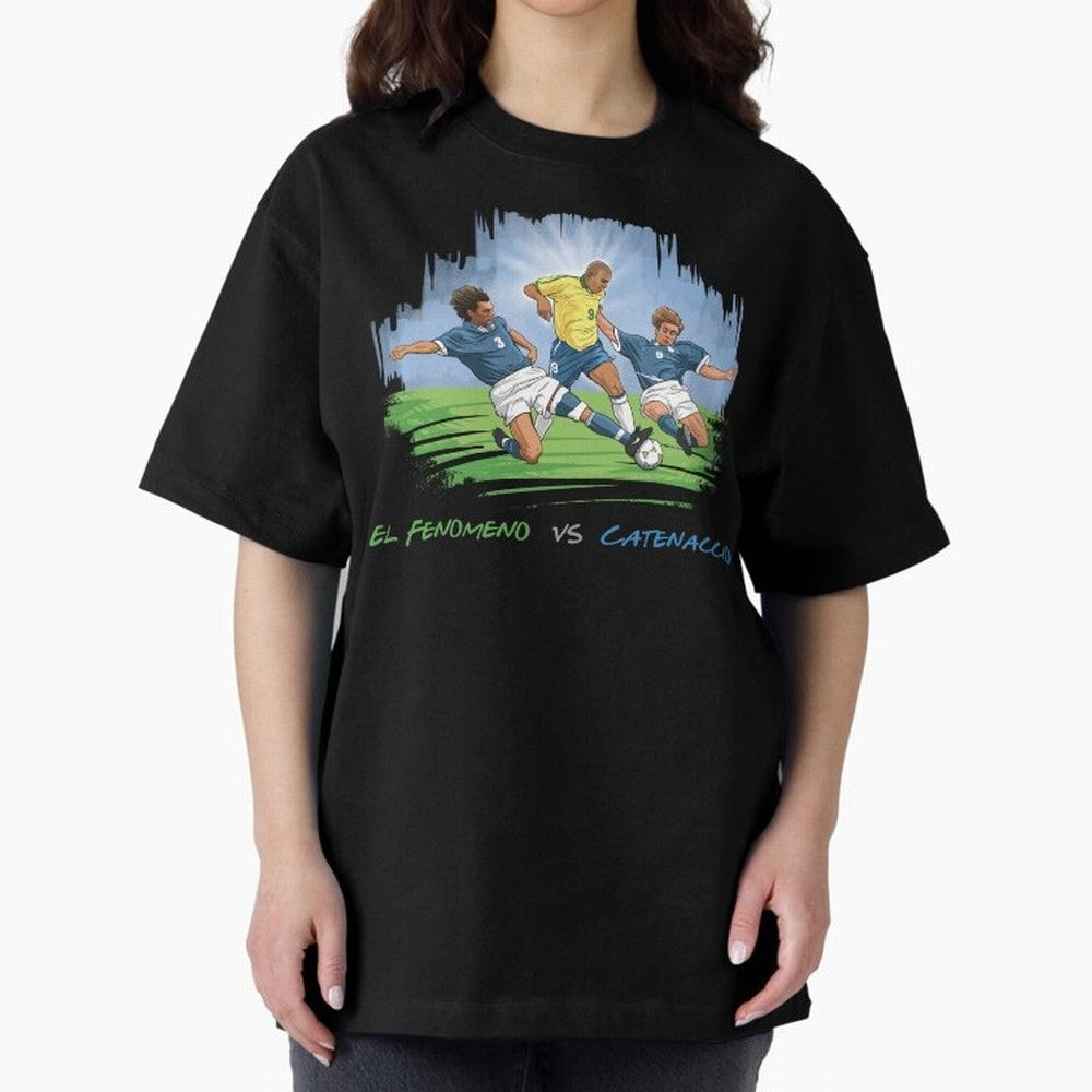 El Fenomeno Ronaldo Luis Nazario de Lima Oversized T-Shirt Represent Football Lovers during the FIFA World Cup 2026 Journey through CR7 and Messi Highlights, France and Portugal Pride, Goal Celebration Energy, Supporter Heritage, Football Icons and