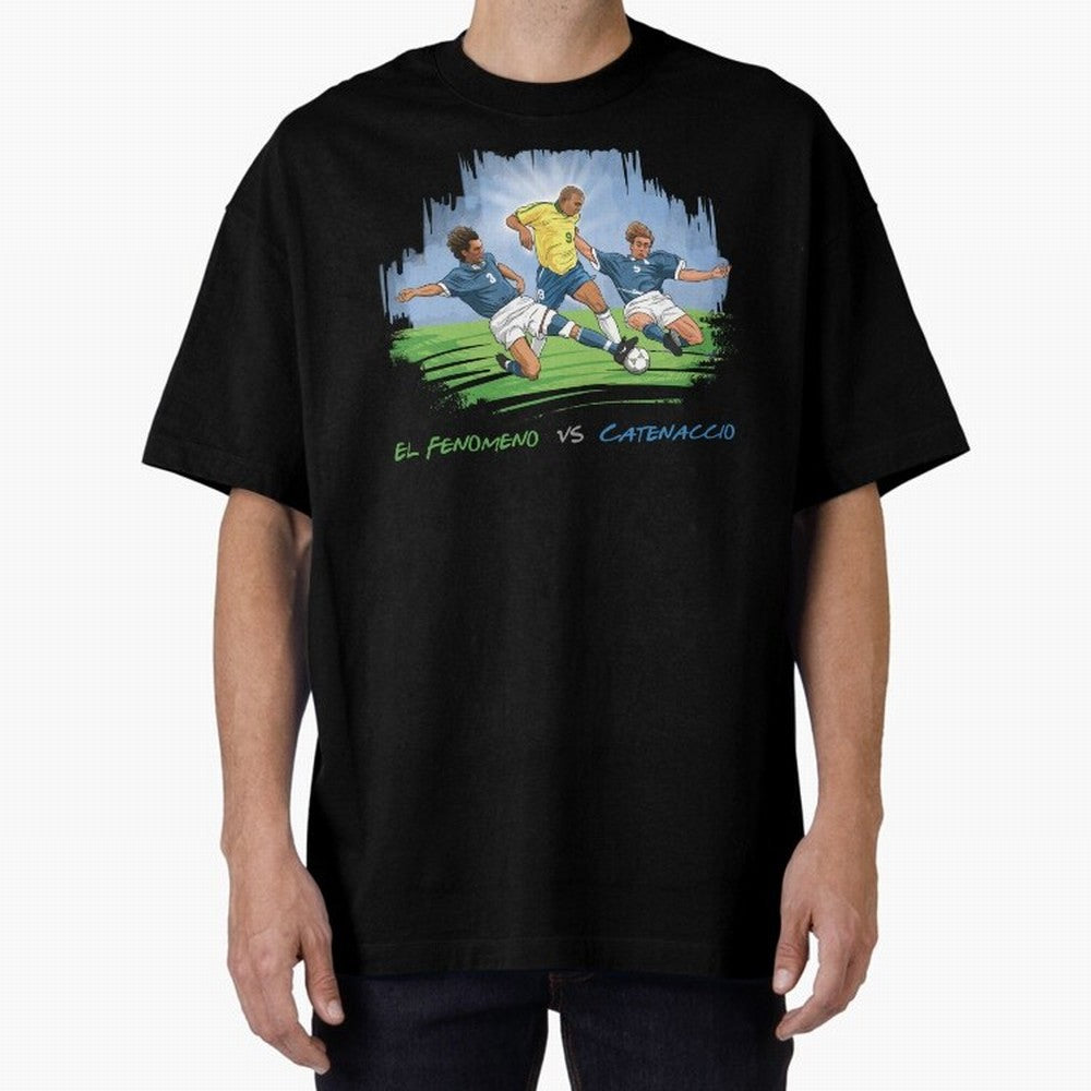 El Fenomeno Ronaldo Luis Nazario de Lima Oversized T-Shirt Represent Football Lovers during the FIFA World Cup 2026 Journey through CR7 and Messi Highlights, France and Portugal Pride, Goal Celebration Energy, Supporter Heritage, Football Icons and