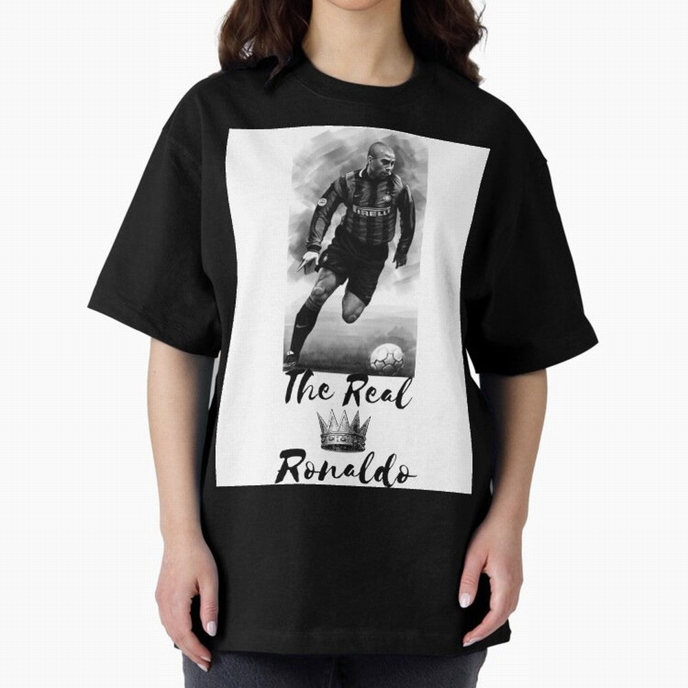 The Real Ronaldo Oversized T-Shirt Cheer through Every Moment of Global Football Passion for FIFA World Cup 2026 USA Canada Mexico, Highlighting Messi, CR7 and Mbappe, Spain and Netherlands, Retro Football Energy, Iconic Rivalries, Trophy Chase