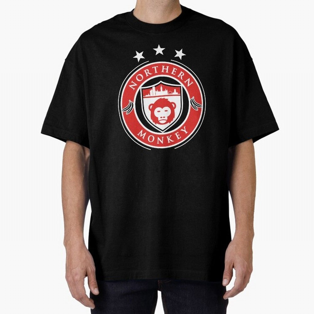 Northern Monkey United Oversized T-Shirt Stand with FIFA World Cup 2026 USA Canada Mexico for Fans of Messi, CR7 and Mbappe and England, France and Netherlands, Bringing Match Day Excitement, Supporter Culture, Golden Goals and Global Football