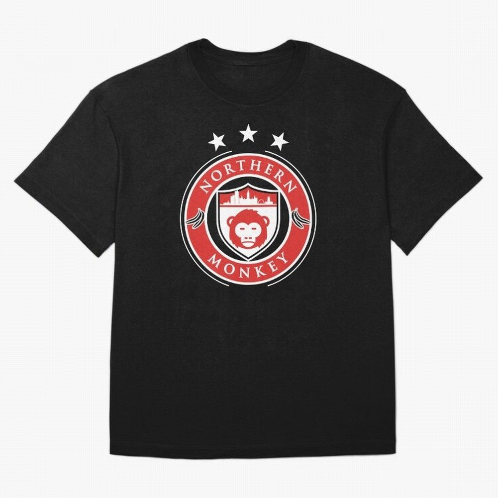 Northern Monkey United Oversized T-Shirt Stand with FIFA World Cup 2026 USA Canada Mexico for Fans of Messi, CR7 and Mbappe and England, France and Netherlands, Bringing Match Day Excitement, Supporter Culture, Golden Goals and Global Football
