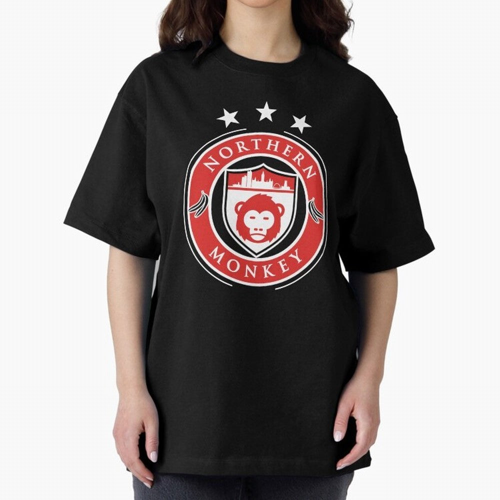 Northern Monkey United Oversized T-Shirt Stand with FIFA World Cup 2026 USA Canada Mexico for Fans of Messi, CR7 and Mbappe and England, France and Netherlands, Bringing Match Day Excitement, Supporter Culture, Golden Goals and Global Football