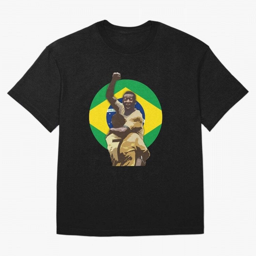 Pele Greates Footbal Player in History - Joga Bonito Oversized T-Shirt Build FIFA World Cup 2026 Spirit, Connected to Argentina and Brazil, Neymar, Haaland and Cristiano Ronaldo, Retro Football Energy, Iconic Rivalries, Trophy Chase Drama and
