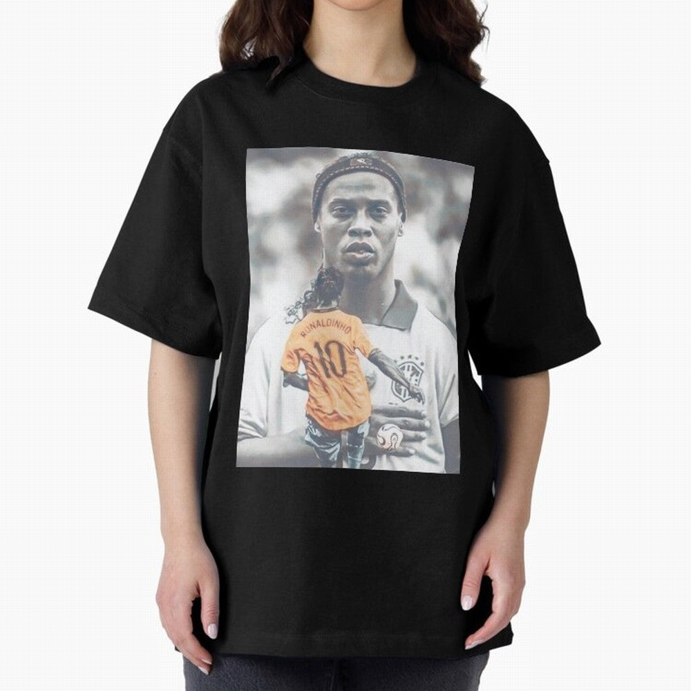 Wallpaper Ronaldinho Illustration Oversized T-Shirt Make Your Look Match Match Day Hype around FIFA World Cup 2026, Mbappe, Portugal, Spain and Germany, Fan Favorite Moments, National Team Passion, Big Match Drama and Soccer History; Made for Die