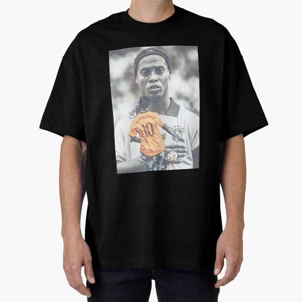 Wallpaper Ronaldinho Illustration Oversized T-Shirt Make Your Look Match Match Day Hype around FIFA World Cup 2026, Mbappe, Portugal, Spain and Germany, Fan Favorite Moments, National Team Passion, Big Match Drama and Soccer History; Made for Die