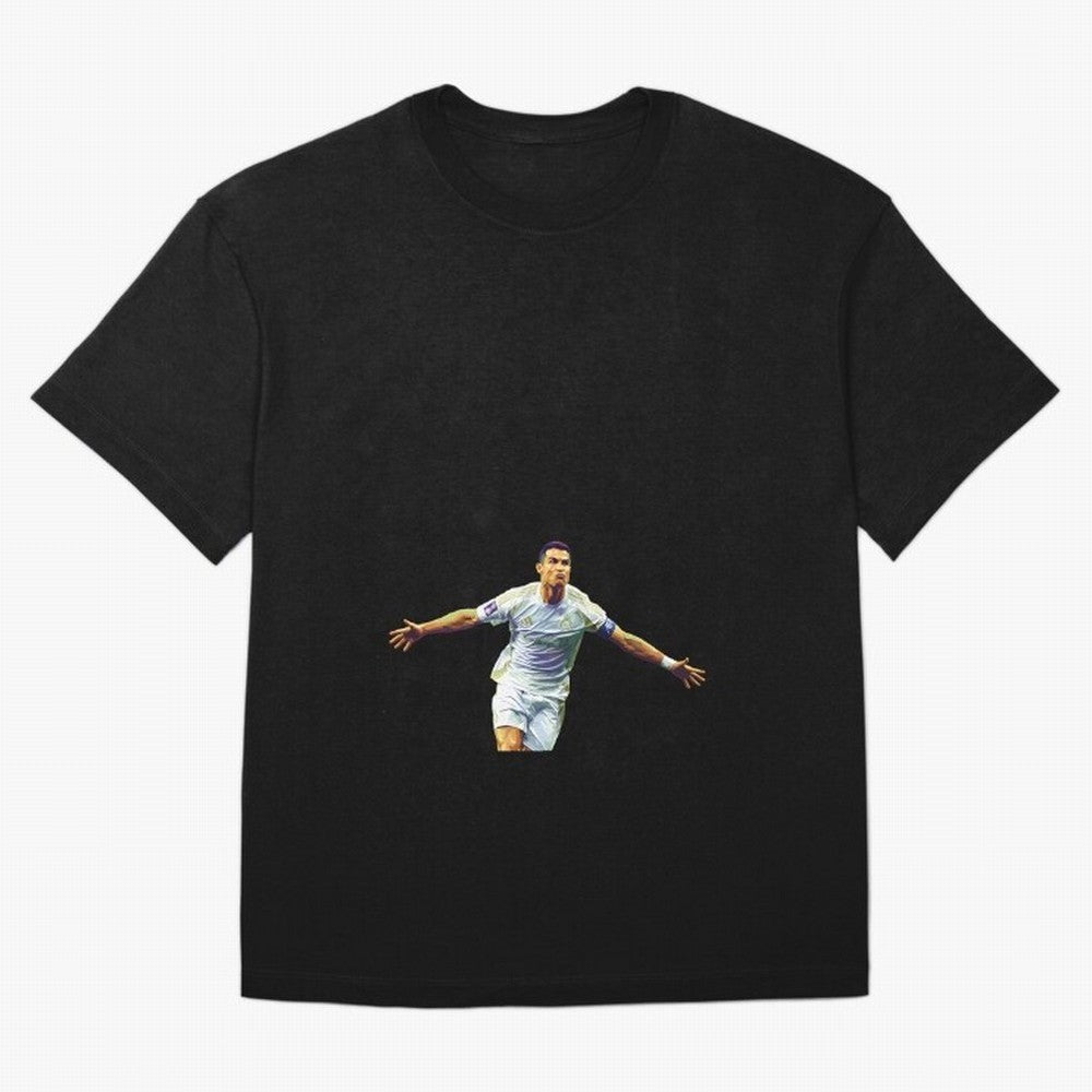Ronaldo pop art Oversized T-Shirt Celebrate Classic Football Spirit in Match Day Hype around FIFA World Cup 2026 USA Canada Mexico, Mbappe, Brazil, Classic Soccer Heritage, Championship Pressure, Fan Loyalty and International Pride; Perfect for